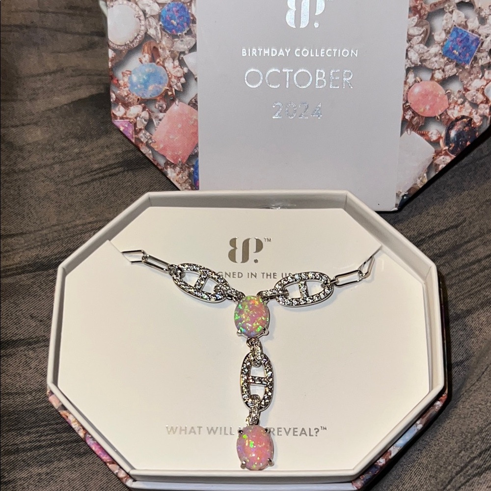 BP Pink and Silver Victorian-Inspired Necklace